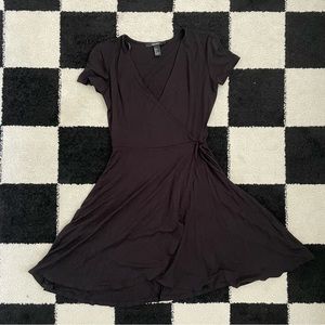 Forever 21 Black Balletcore Wrap Dress